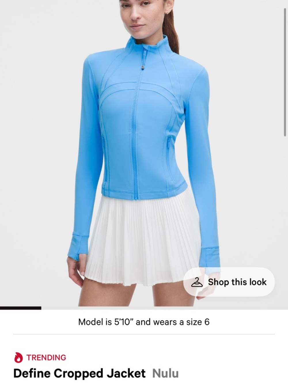 Lululemon NWT Define Cropped Jacket nulu